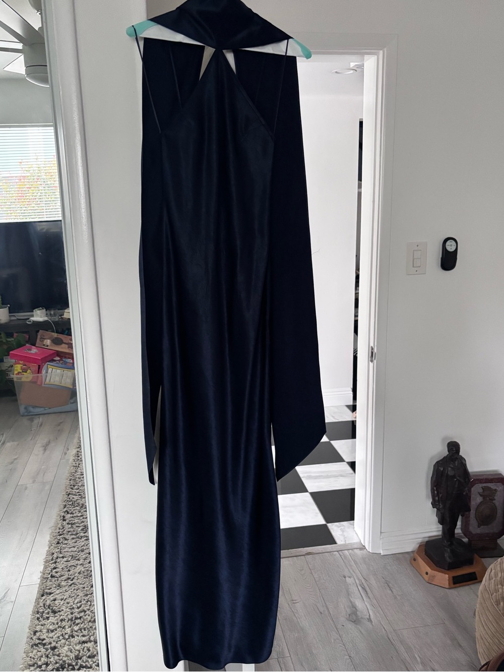 Amanda Uprichard Ashton Maxi Dress in navy - Picture 4 of 8